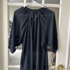 Elegant Black Sheer Blouse
